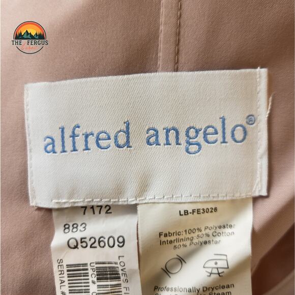 CHIFFON ALFRED ANGELO LOVES FIRST BLUSH Halter Neckline Sweetheart Dress Size 14 - Picture 8 of 16